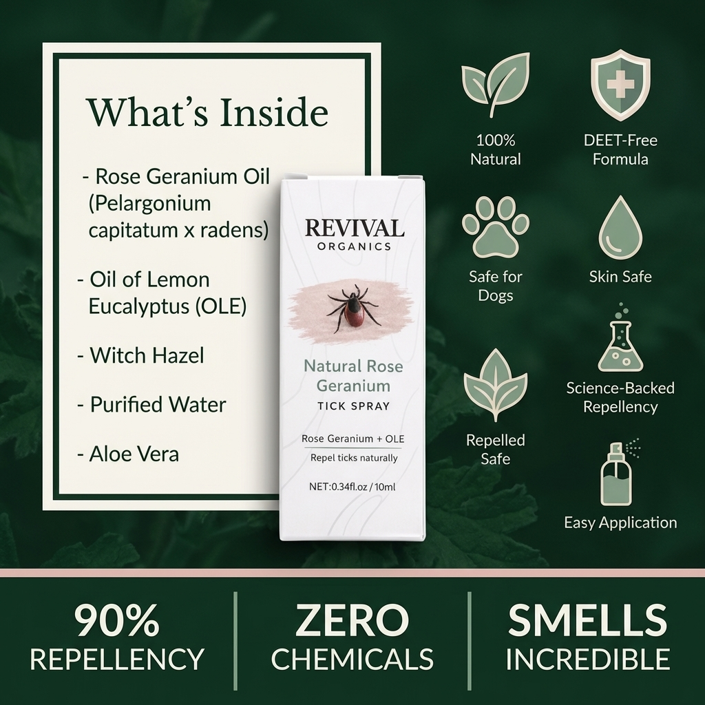 Natural Rose Geranium Tick Defense Spray