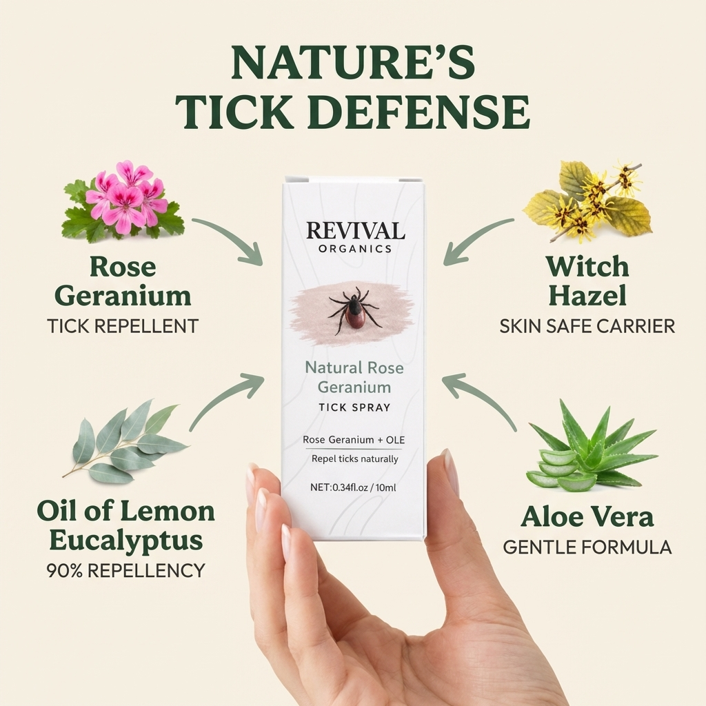 Natural Rose Geranium Tick Defense Spray